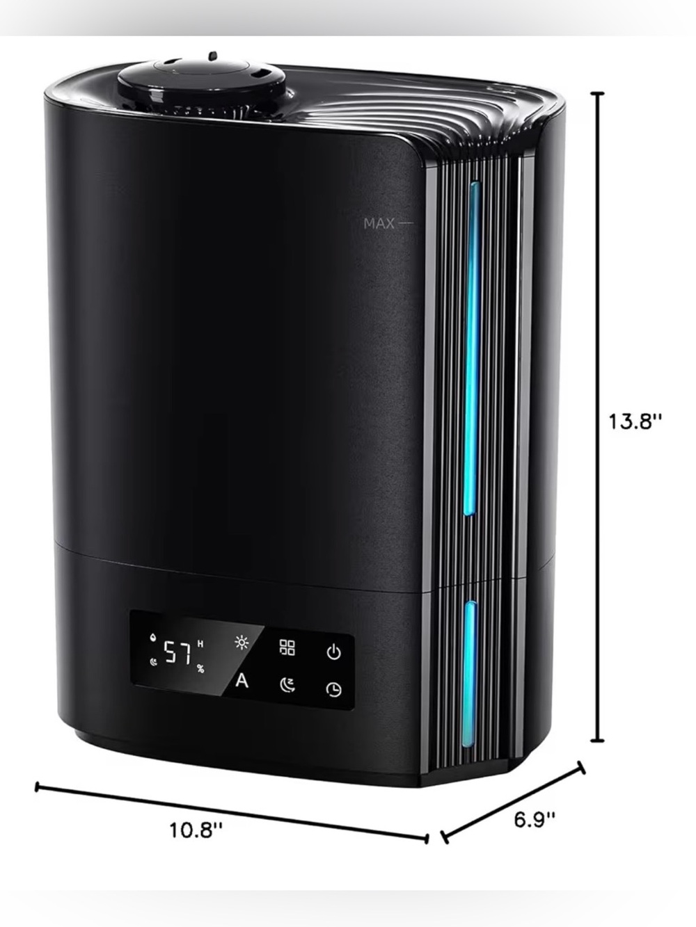 BREEZOME 6L Humidifier & Essential Oil Diffuser Smart Humidistat Black NIOB